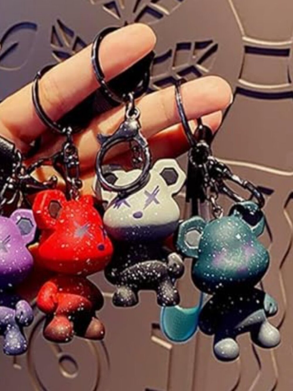 Gradient Bear Color Keychains B1